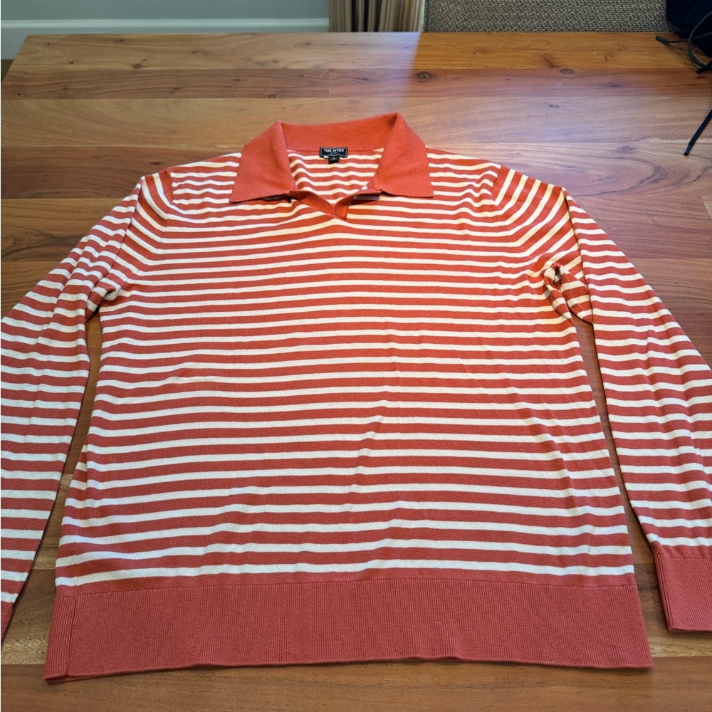 Men’s Todd Snyder Striped Polo Sweater - Large